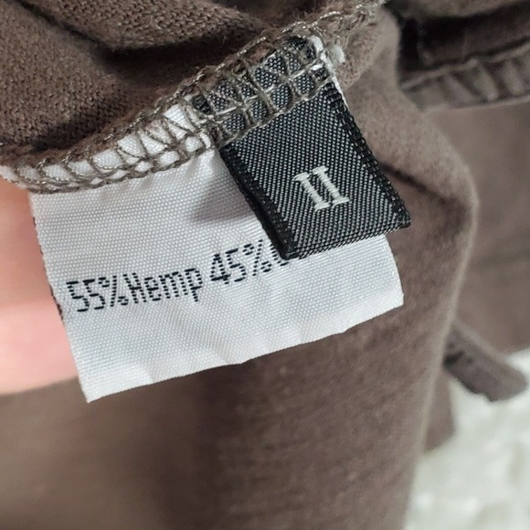 Oska Women Hemp Blend V Neck Top Size Medium Eco Minimalist Quiet Luxury READ - Picture 5 of 12